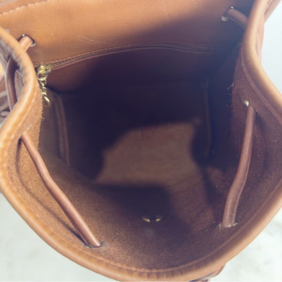 Vintage Coach British Tan Leather Backpack 9960 Purse Bag Daypack - Picture 11 of 13